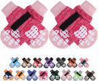 PUPTECK Anti-Slip Dog Socks with Double Sides Grips for Small Medium Large Dogs Hardwood Floors Prevents Licking, Dog Shoes for Hot Pavement Traction Control Paw Protector for Senior Dogs, Grey L - Image 15