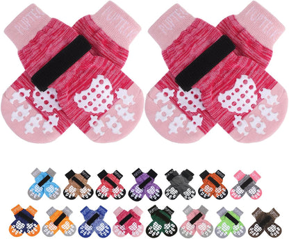 PUPTECK Anti-Slip Dog Socks with Double Sides Grips for Small Medium Large Dogs Hardwood Floors Prevents Licking, Dog Shoes for Hot Pavement Traction Control Paw Protector for Senior Dogs, Grey L - Image 15