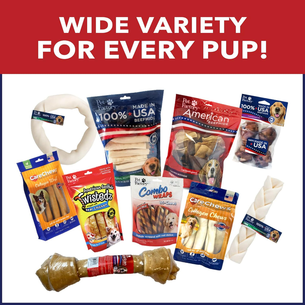 Pet Factory 100% Made in USA Beefhide Chip Rolls Dog Rawhide Chews,Thick,Dog Chews Long Lasting from American Cattle,Dog-Chew Bones,5 Inches,22 Count (Pack of 2) - Image 9