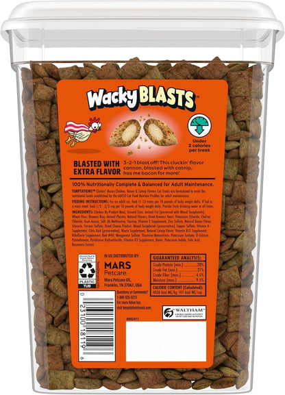 Temptations Wacky Blasts Cat Treats, Cluckin' Bacon Flavor, 16 oz. Pouch - Image 9