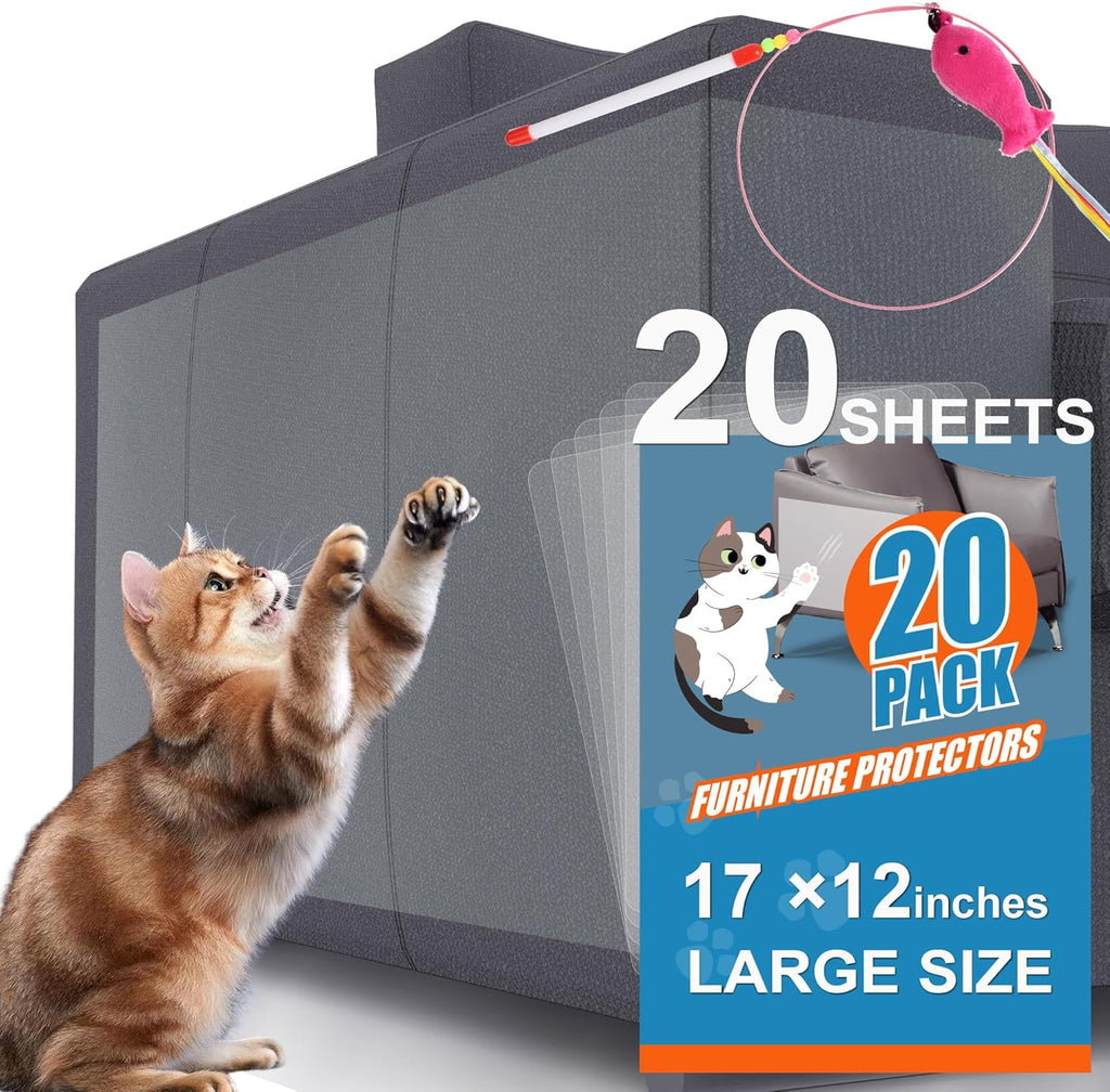 Canwupon 20 pack cat scratch furniture protector set front view