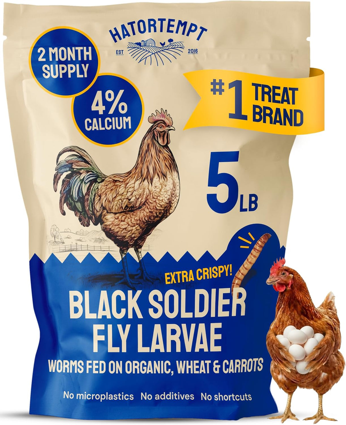 Hatortempt 10lbs Black Soldier Fly Larvae for Chickens - 114X More Calcium Than Mealworms for Chickens - High Protein Worms - Feed Treats for Laying Hens, Quails and Ducks - Image 9