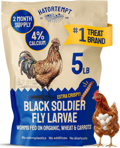 Hatortempt 10lbs Black Soldier Fly Larvae for Chickens - 114X More Calcium Than Mealworms for Chickens - High Protein Worms - Feed Treats for Laying Hens, Quails and Ducks - Image 9