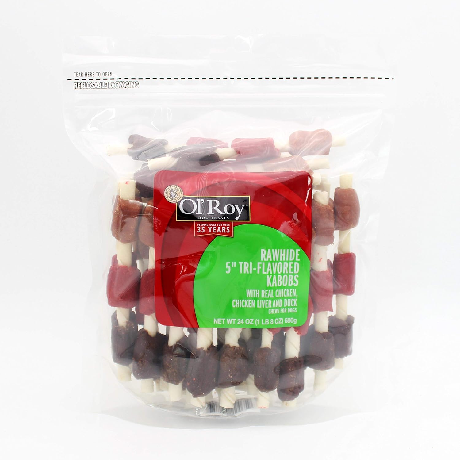 Resealable bag of Ol' Roy long lasting dog chews imported directly to India