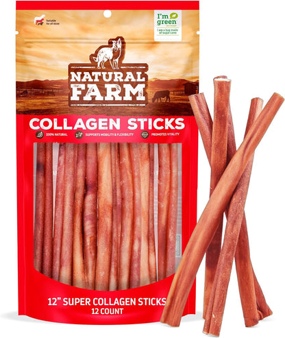Natural Farm Odor-Free Super Collagen Dog Chews (6-Inch, 20-Pack) The First Ever Real Bull Sticks Alternative: 100% Natural Angus Hide Collagen Treats - More Protein, More Chew Time for All Dogs - Image 13