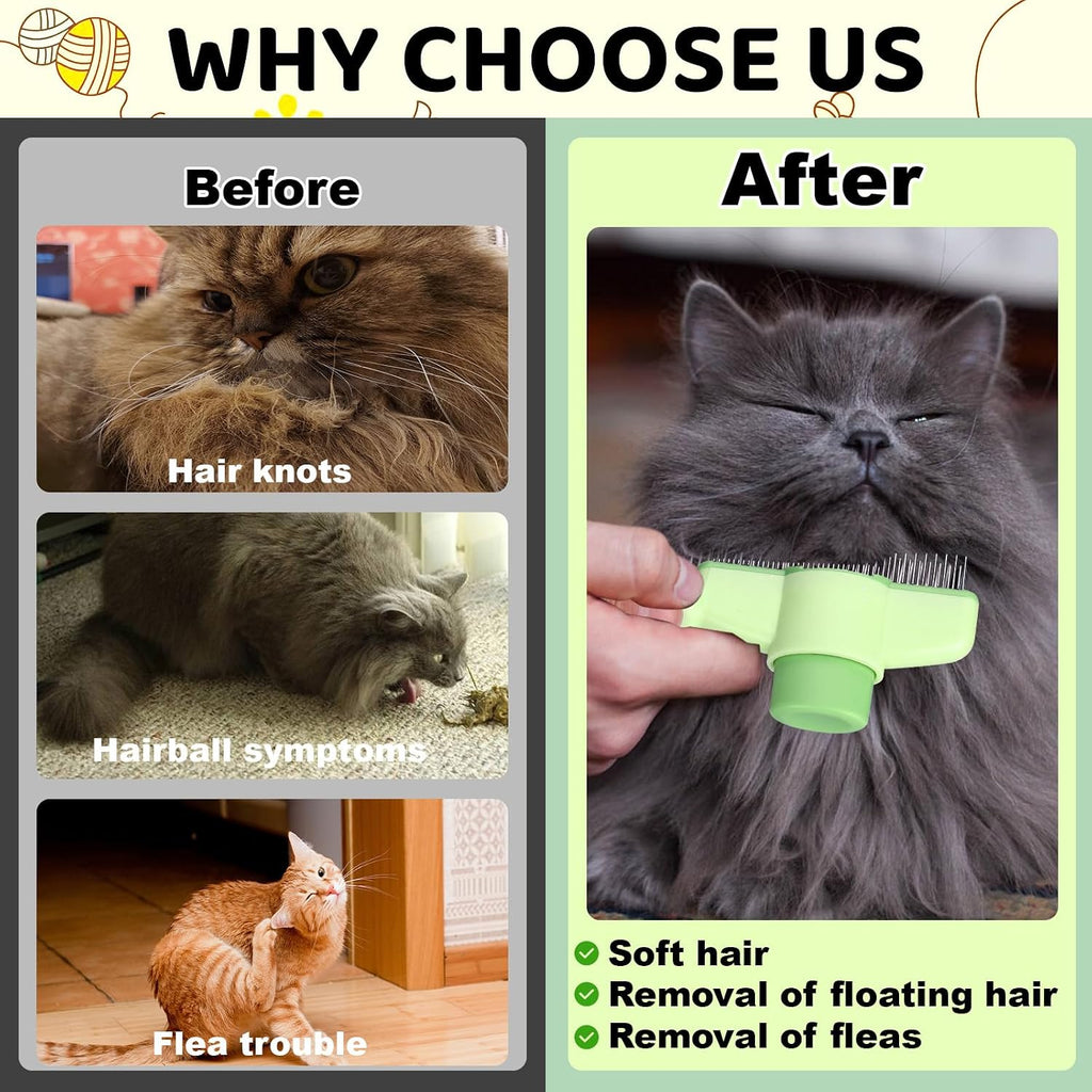 Shopvilla self cleaning pet slicker brush being used on a dog coat