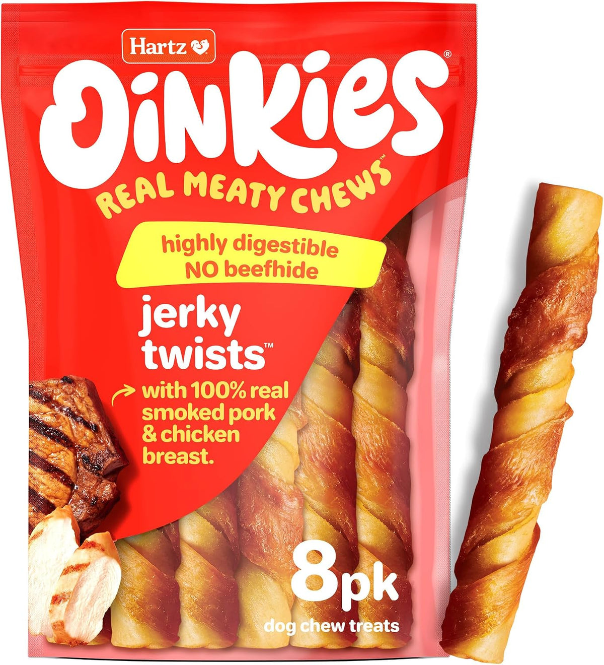 Oinkies Porkalicious Smoked Jerky Twists Dog Treats, 32pk - Image 10