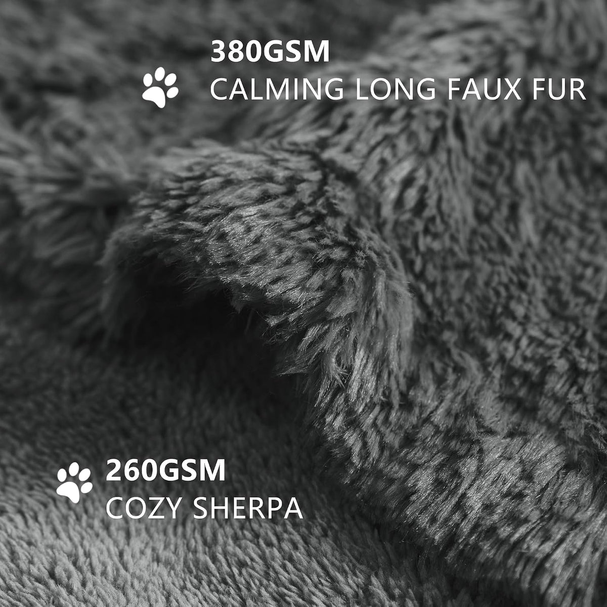 Close up shot of the thick internal waterproof layer of the Gogobunny calming dog blanket.