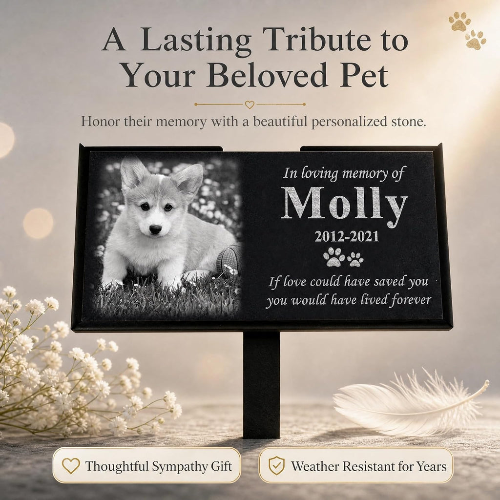 ODB Personalized Dog Memorial Stone, Memorial Garden Stone for Cat and Pets - Image 6