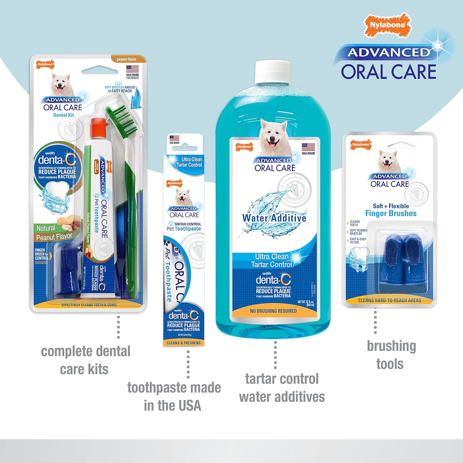 Complete three piece puppy teeth cleaning kit by Nylabone brand