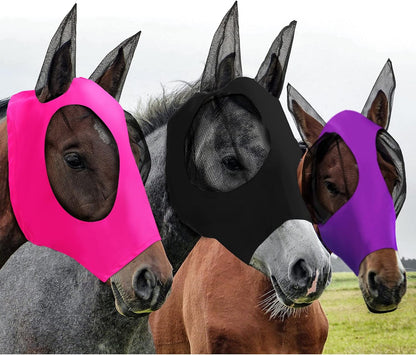 Soft elastic trim detail on the Weewooday horse fly mask
