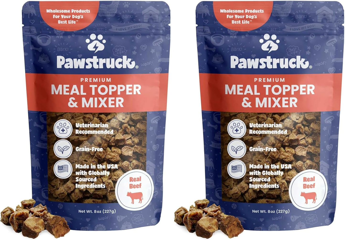 Pawstruck Vet Recommended Air Dried Dog Food Toppers for Picky Eaters, Made in USA with Real Beef, Premium Meal Mix-in Kibble Enhancer, 8 oz, Packaging May Vary - Image 10