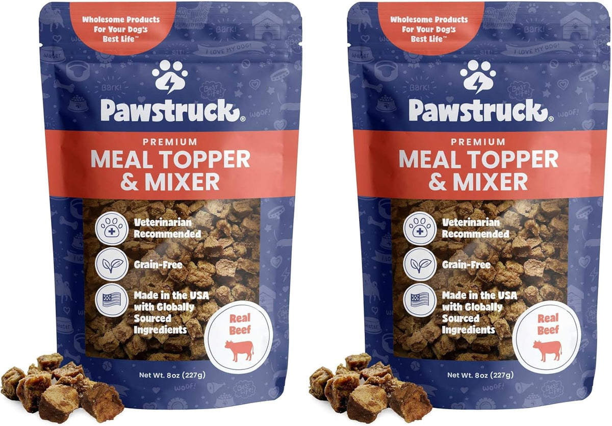 Pawstruck Vet Recommended Air Dried Dog Food Toppers for Picky Eaters, Made in USA with Real Beef, Premium Meal Mix-in Kibble Enhancer, 8 oz, Packaging May Vary - Image 10