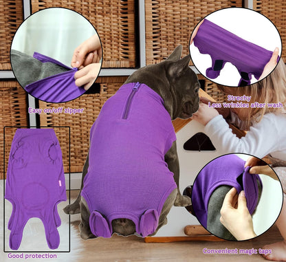 Wabdhaly breathable dog recovery bodysuit protective clothing for wounds