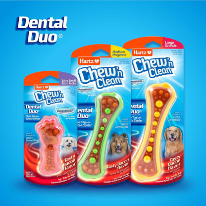 Close up of Hartz dog dental duo toy texture