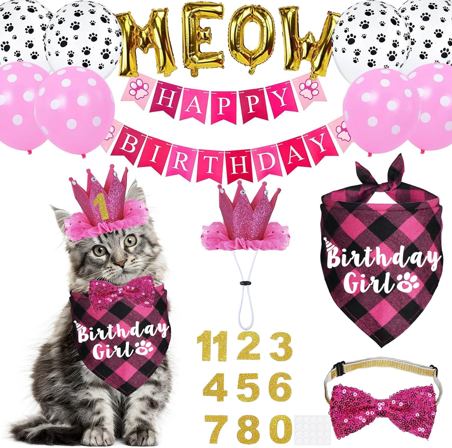Imported USA sourced authentic JOTFA kitten party decorations