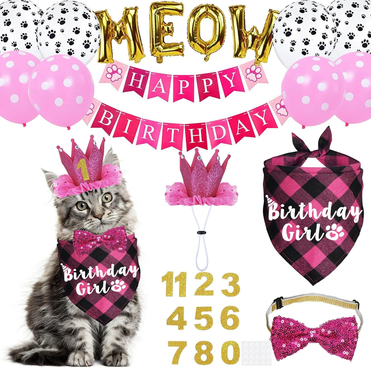 Imported USA sourced authentic JOTFA kitten party decorations