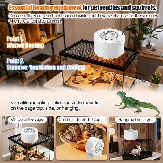 Adjustable temperature dial interface on the Runcasa terrarium warming pad.