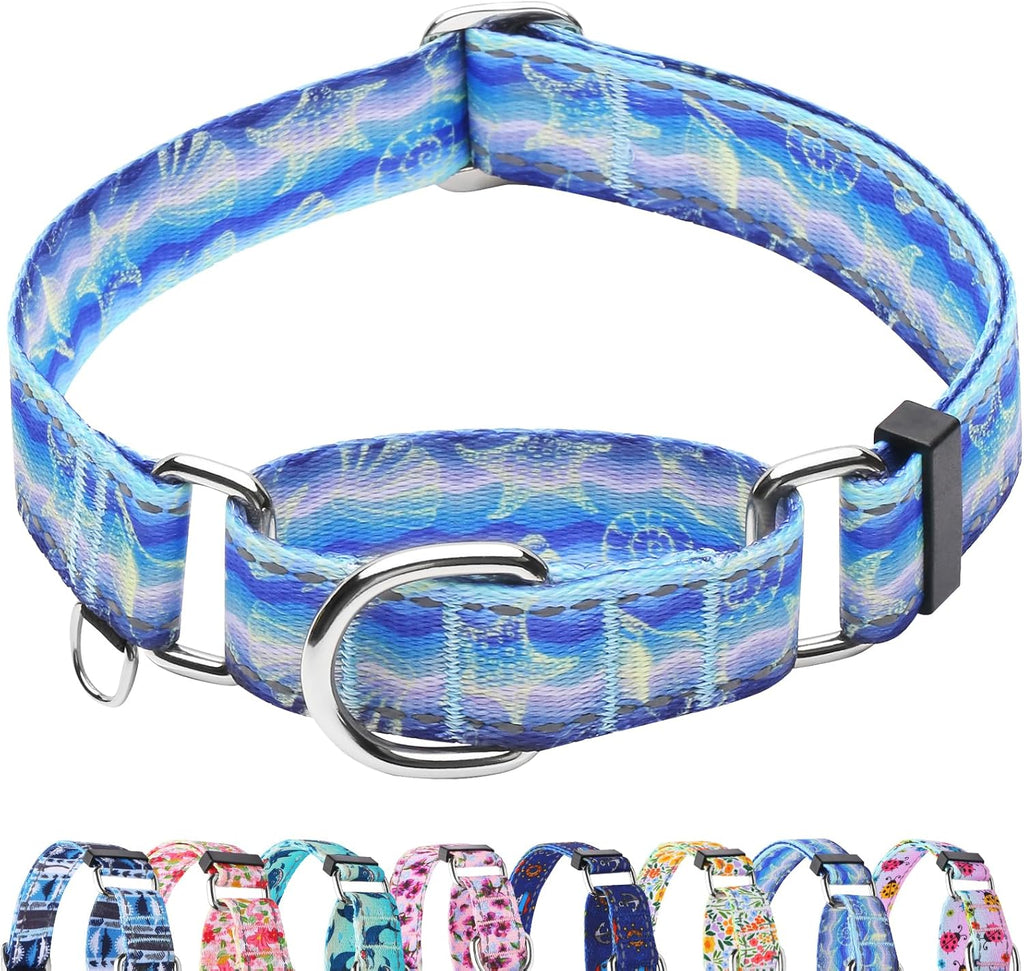 Reflective Martingale Collar for Dogs Nylon Training Collar with No Buckle Cute Floral No Pull Dog Collar for Medium DogsYellow FlowerM - Image 14