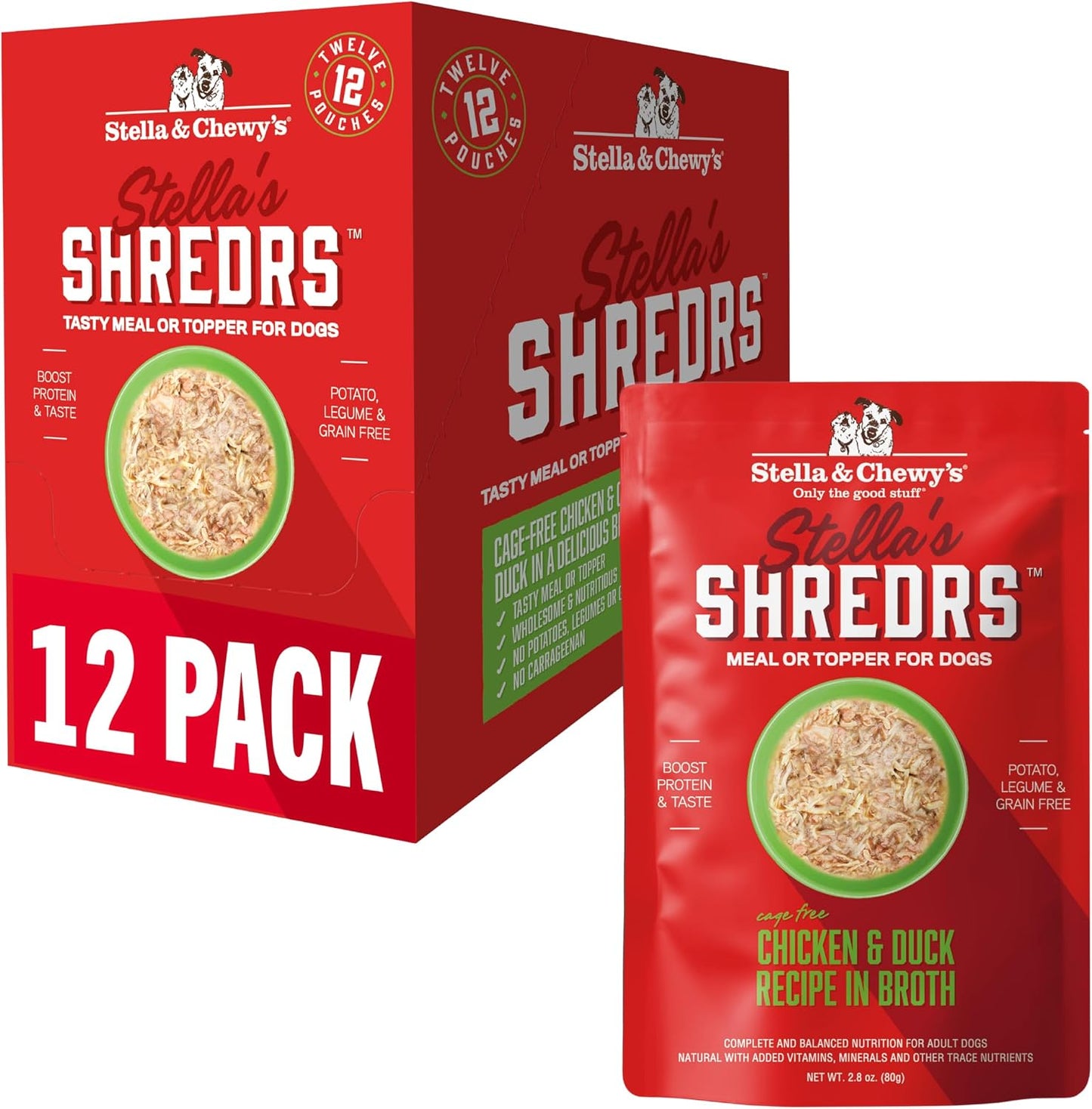 Stella & Chewy's Cage-Free Chicken Shredrs - Premium Dog Food Pouches - Perfect For Picky Eaters - 24 Pack, 2.8oz Each - Image 13