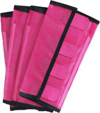 Breathable PVC mesh horse boots close up on touch and go fasteners