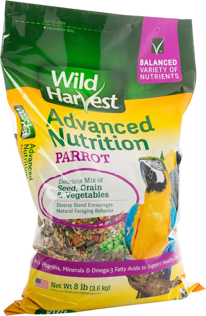Nutritional benefits of Wild Harvest bird food on packaging