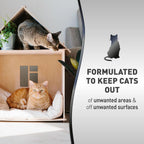 Nature's Miracle indoor training aid for cats bottle close up view focusing on boundary training features