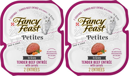 Purina Fancy Feast Petites Tender Beef Entree With Carrots in Gravy Gourmet Wet Cat Food - (Pack of 12) 2.8 oz. Tubs - Image 12