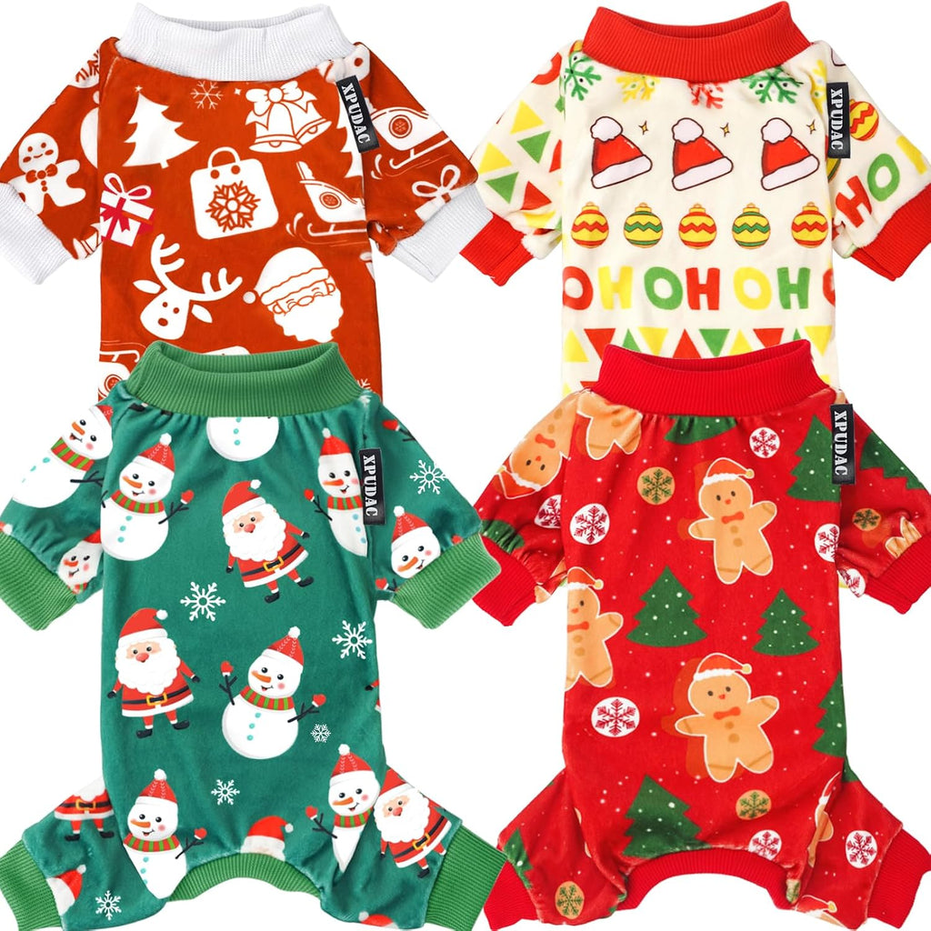 XPUDAC 4 Pack Dog Pajamas for Small Dogs Pjs Clothes Puppy Onesies Outfits for Doggie Duck Shirts Sleeper for Pet-M - Image 10