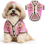 ABRRLO Small Dog Sweaters Cute Bear Dog Cardigans Clothes for Small Medium Dogs Boy Girl Puppy Cat Knitting Cardigan Outfits Dogs Autumn Coats Warm Pet Doggy Clothes Soft Knitwear Apparel (Beige,M) - Image 10