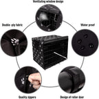 Pet Prime waterproof dog crate cover adjustable door flaps secured with fasteners