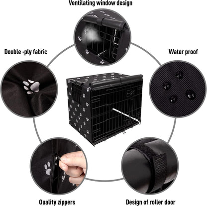 Pet Prime kennel cover 24 inch showing the four-door configuration.