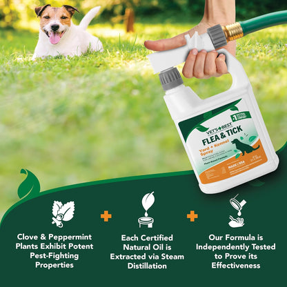 Side view of Vet's Best flea and tick outdoor treatment