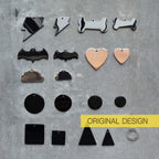 ADOGINTHEHOUSE black bat pet identity nameplate with steel ring attachment