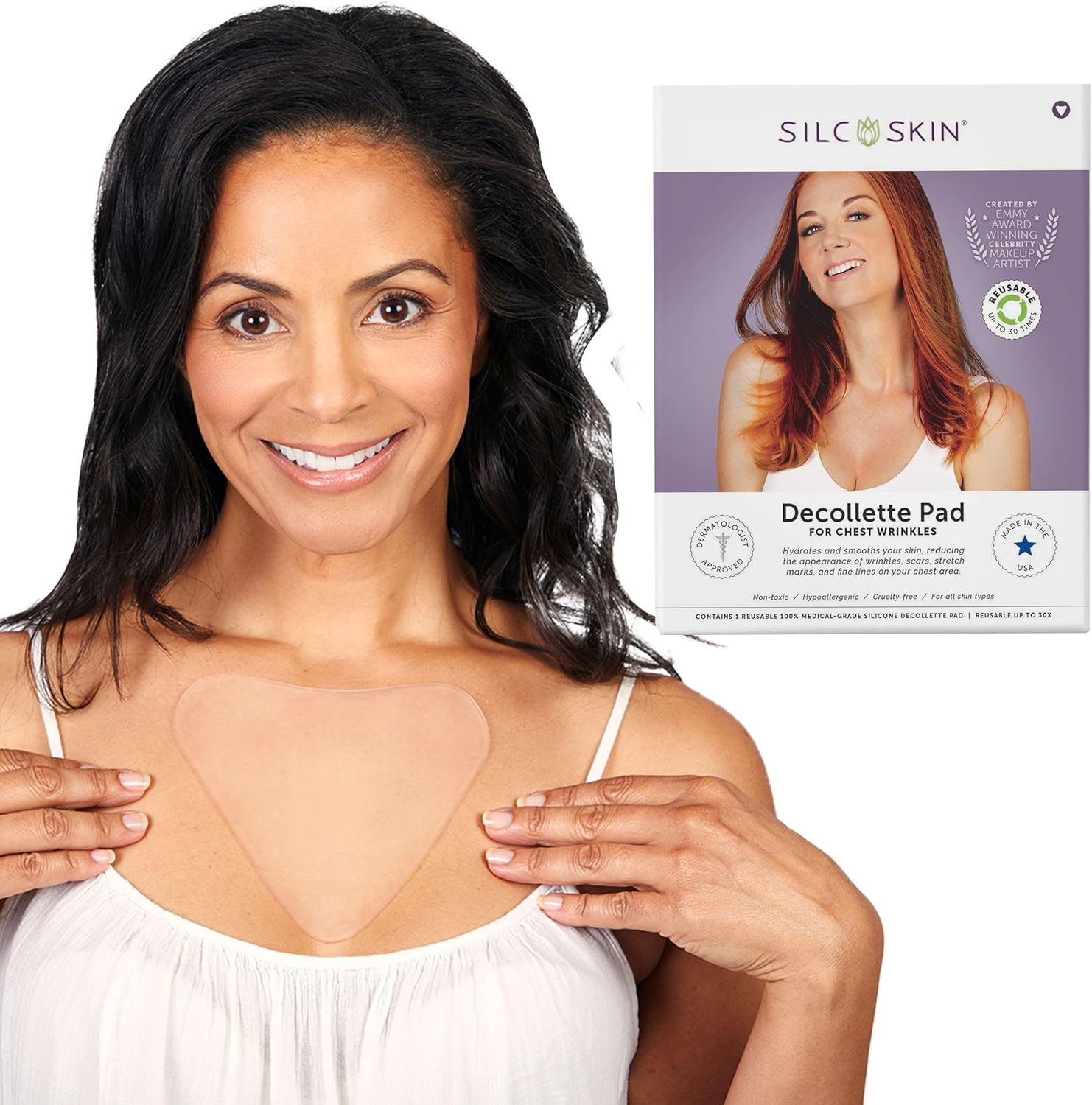 Silc Skin Decollette Pad authentic silicone chest wrinkle patch