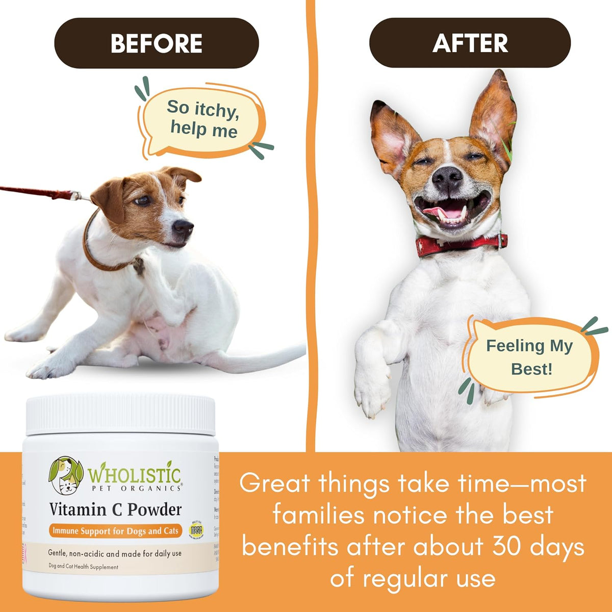 Wholistic Pet Organics antioxidant powder for pet joint and skin health