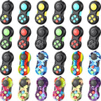 Leyndo 24 Piece Fidget Pad Sensory Toys pack in multiple colors displayed from the front view.
