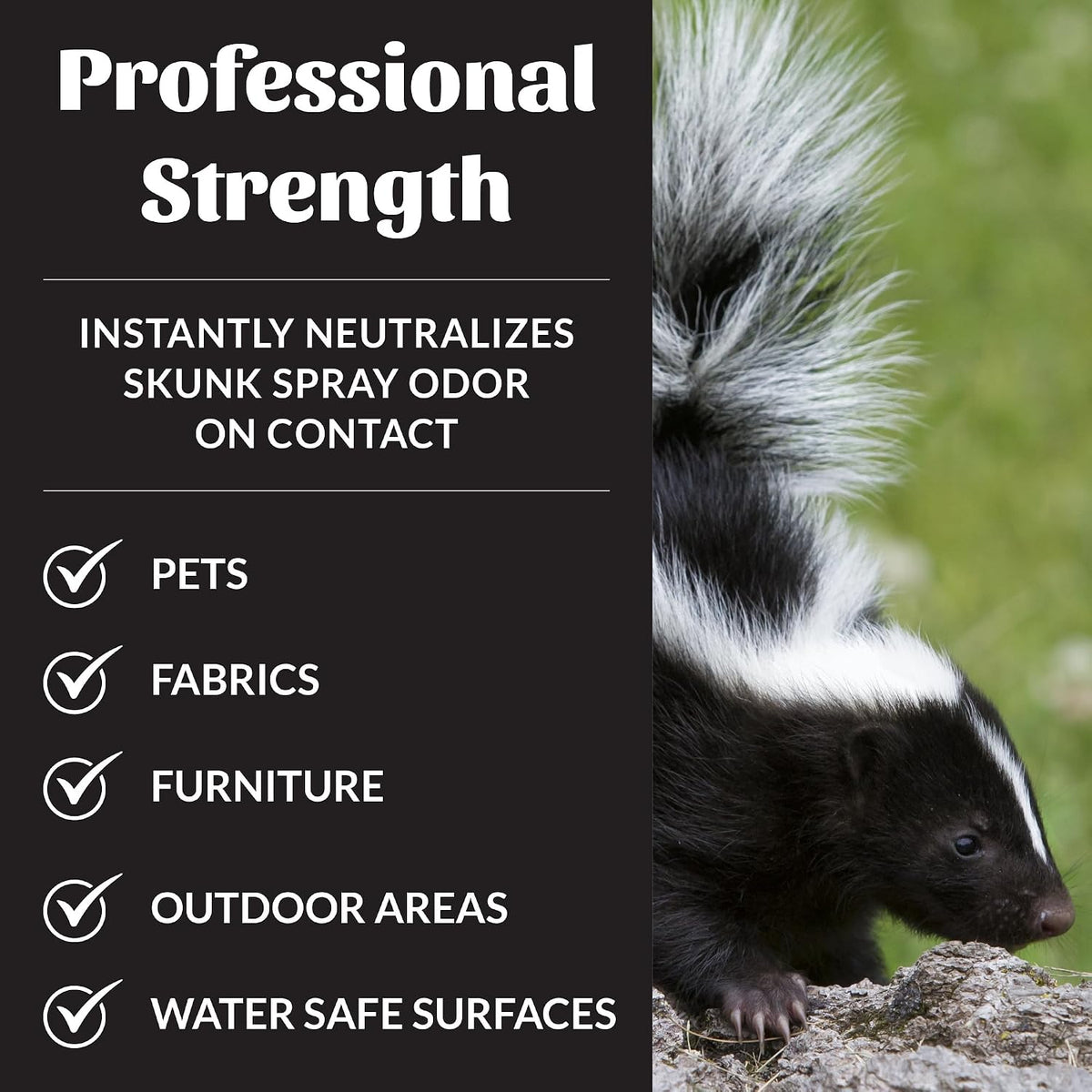 Eco friendly plant based pet deodorizer spray bottle close up