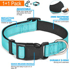 Reflective thread visibility on Ladoogo blue dog collar
