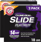 ARM & HAMMER Clump & Seal SLIDE Platinum Multi-Cat Clumping Cat Litter, Easy Clean Technology with No Scrubbing, 14-Day Odor Control, 18 lbs - Image 12