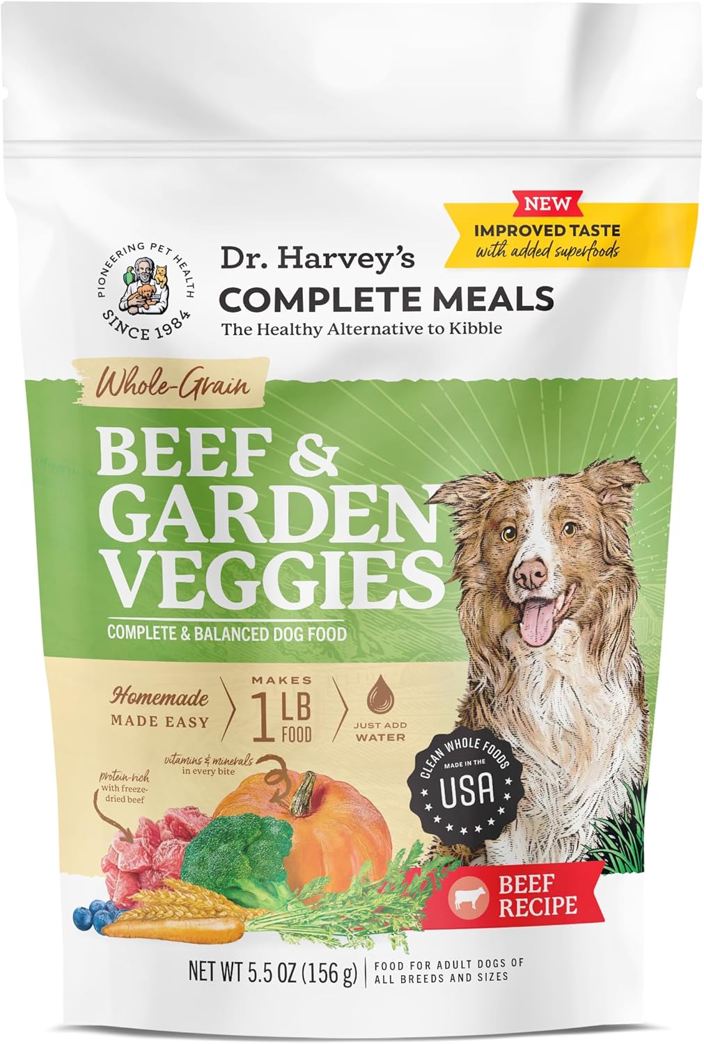 Dr. Harvey's Beef & Garden Veggies Dog Food, Whole-Grain Dehydrated Dog Food with Freeze-Dried Beef (5 Pounds) - Image 9