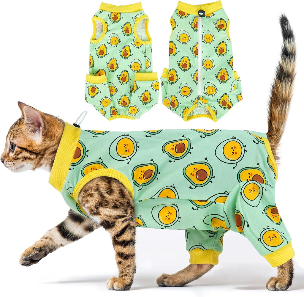 Cat Recovery Suit with Hind Legs, Breathable Onesie After Surgery Female for Abdominal Wounds or Skin Diseases, Anti-Licking Full Body Pet Surgical Pajamas, E-Collar Alternative Wear - Image 9