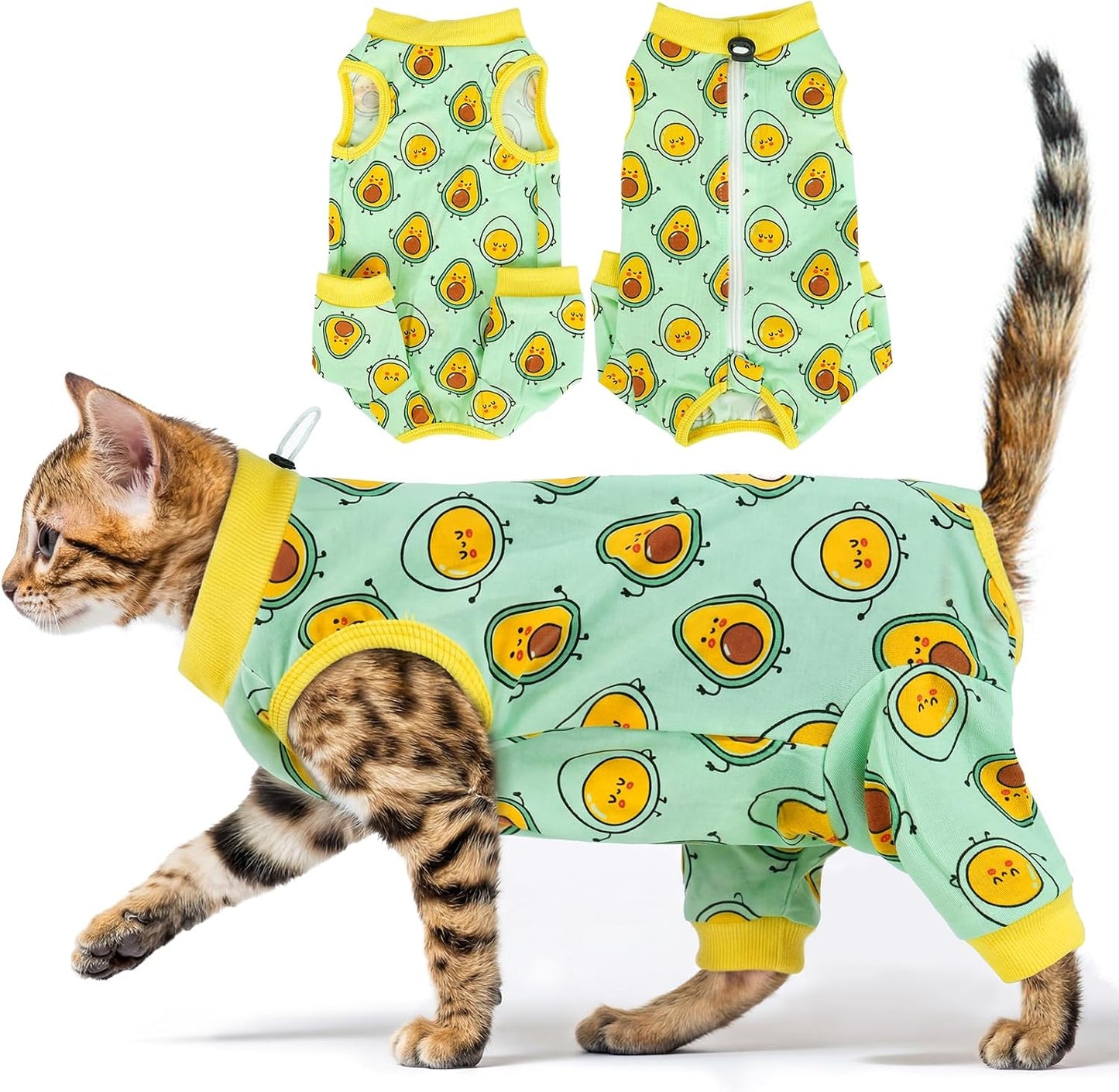 Cat Recovery Suit with Hind Legs, Breathable Onesie After Surgery Female for Abdominal Wounds or Skin Diseases, Anti-Licking Full Body Pet Surgical Pajamas, E-Collar Alternative Wear - Image 9