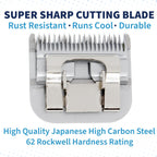 Authentic Bucchelli professional dog grooming blade zero point five millimeter close cut profile.