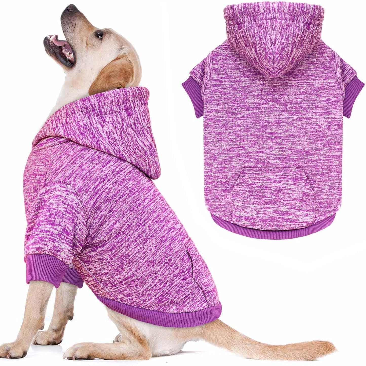 Dog Sweaters for Large Dogs Dog Hoodie Fleece Sweater Soft Clothes Sweatshirt with Pocket Hoodie for Large Dogs(Black&XXL) - Image 9