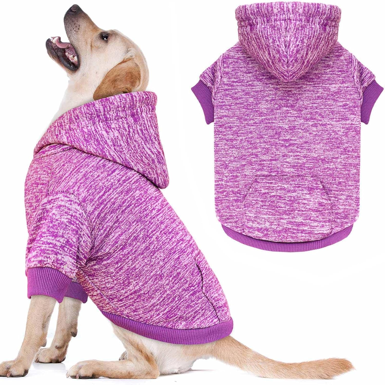 Dog Sweaters for Large Dogs Dog Hoodie Fleece Sweater Soft Clothes Sweatshirt with Pocket Hoodie for Large Dogs(Black&XXL) - Image 9