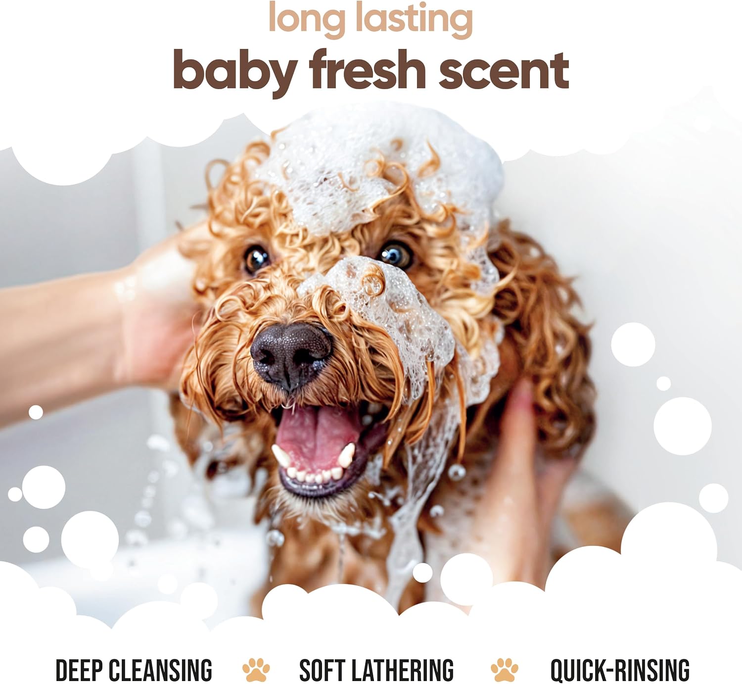 Buddycare professional dog grooming shampoo close up of pump dispenser