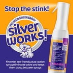 SilverWorks! Pet Odor Eliminator Spray For Home - Safe, Natural, Silver Ion Deodorizer - Cat, Dog Smell And Urine Odor Eliminator For Carpet, Furniture And Litter -16.9oz - Image 6
