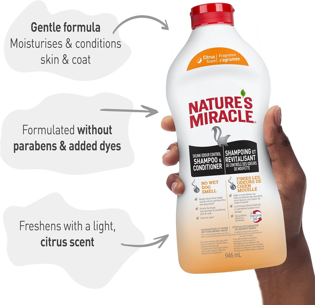 Safe paraben free pet grooming formula for dogs and cats experiencing tough odors.