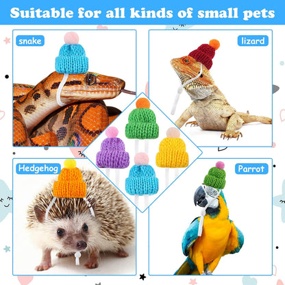 Miniature yarn costume hats ideal for hamsters hedgehogs and small reptiles